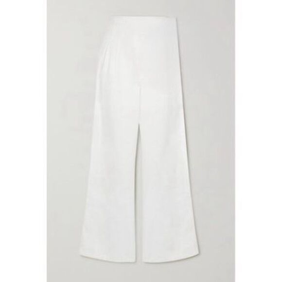 Faithfull the Brand Pants - Faithfull the Brand Wide Leg Linen Pants White S